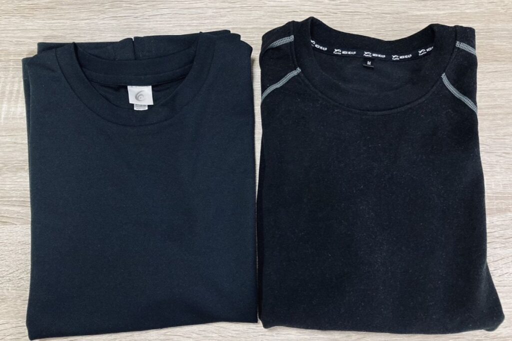 リライブシャツとワークマンのメディヒールの違いを比較